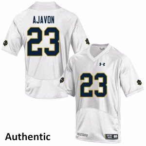 Mens Litchfield Ajavon White University of Notre Dame #23 Authentic NCAA Jersey