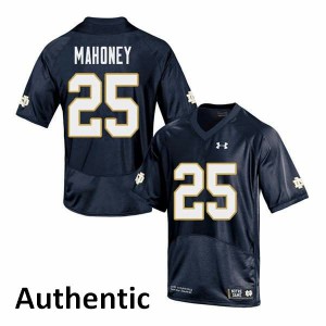 Mens John Mahoney Navy Notre Dame #25 Authentic Embroidery Jersey