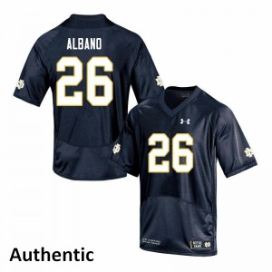 Men's Leo Albano Navy Notre Dame #26 Authentic NCAA Jerseys