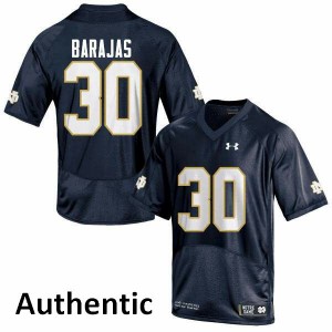 Mens Josh Barajas Navy Blue Notre Dame #30 Authentic Official Jerseys