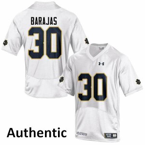 Men Josh Barajas White UND #30 Authentic High School Jerseys