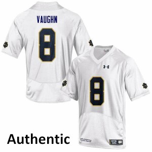 Men Donte Vaughn White Notre Dame #35 Authentic Football Jersey