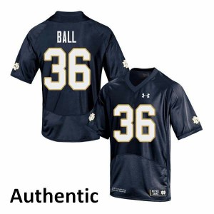 Men Brian Ball Navy Notre Dame #36 Authentic Official Jerseys