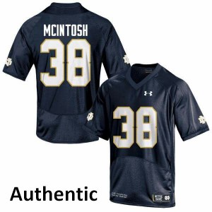 Mens Deon McIntosh Navy Blue UND #38 Authentic Official Jersey