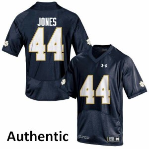 Men Jamir Jones Navy Blue Notre Dame #44 Authentic Embroidery Jersey