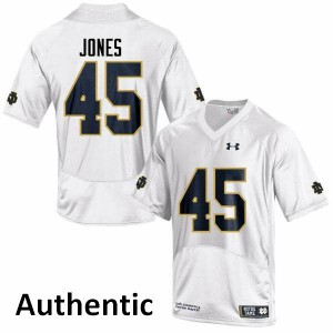 Men Jonathan Jones White University of Notre Dame #45 Authentic Alumni Jersey