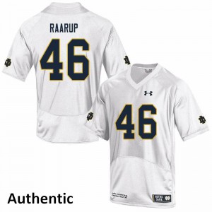 Men's Axel Raarup White Notre Dame Fighting Irish #46 Authentic Official Jersey