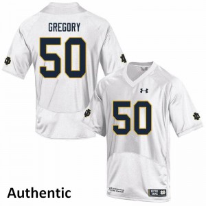 Men Reed Gregory White UND #50 Authentic High School Jerseys