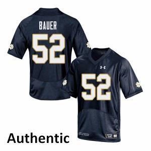 Men Bo Bauer Navy UND #52 Authentic Football Jerseys
