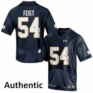 Men's Lincoln Feist Navy Blue Notre Dame #54 Authentic College Jerseys