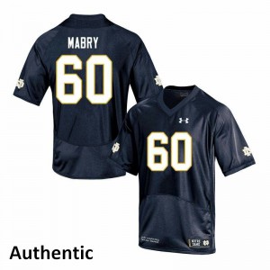 Men's Cole Mabry Navy Notre Dame Fighting Irish #60 Authentic Official Jerseys