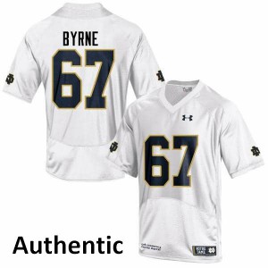 Men Jimmy Byrne White Notre Dame Fighting Irish #67 Authentic College Jersey