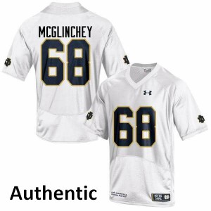Mens Mike McGlinchey White Notre Dame #68 Authentic Stitched Jerseys