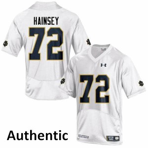 Men Robert Hainsey White Notre Dame #72 Authentic Alumni Jerseys