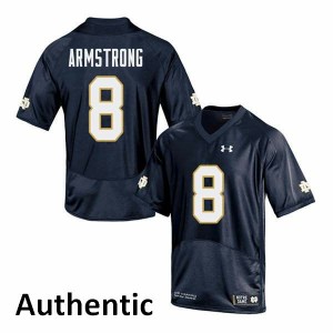 Men Jafar Armstrong Navy Notre Dame Fighting Irish #8 Authentic Embroidery Jersey