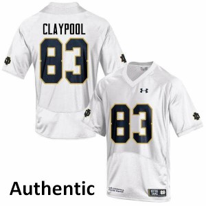 Men's Chase Claypool White University of Notre Dame #83 Authentic High School Jersey