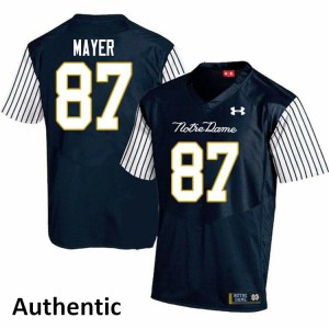 Men Michael Mayer Navy Blue University of Notre Dame #87 Alternate Authentic Football Jerseys