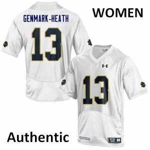Womens Jordan Genmark-Heath White Notre Dame #13 Authentic Alumni Jersey