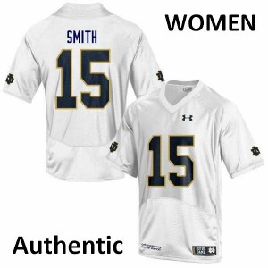 Womens Cameron Smith White University of Notre Dame #15 Authentic University Jerseys