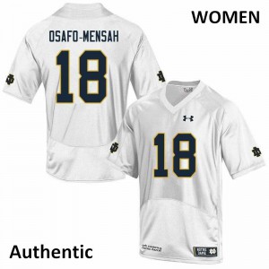 Womens Nana Osafo-Mensah White University of Notre Dame #18 Authentic University Jerseys