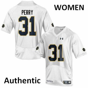 Women's Spencer Perry White UND #31 Authentic Alumni Jerseys