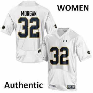 Women's D.J. Morgan White Notre Dame Fighting Irish #32 Authentic University Jersey