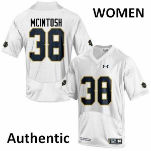 Women's Deon McIntosh White UND #38 Authentic High School Jerseys