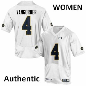 Women Montgomery VanGorder White Notre Dame #4 Authentic High School Jerseys