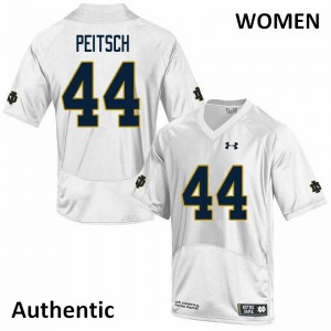 Womens Alex Peitsch White Notre Dame Fighting Irish #44 Authentic Player Jersey