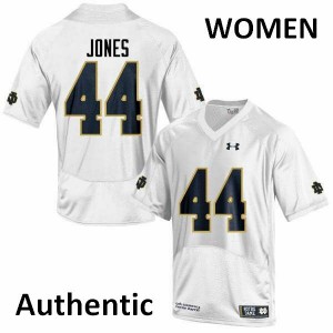 Women's Jamir Jones White Notre Dame Fighting Irish #44 Authentic Embroidery Jersey