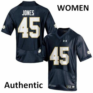 Women's Jonathan Jones Navy Blue Notre Dame Fighting Irish #45 Authentic Embroidery Jersey