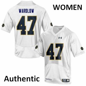 Womens Kofi Wardlow White Irish #47 Authentic Stitched Jerseys