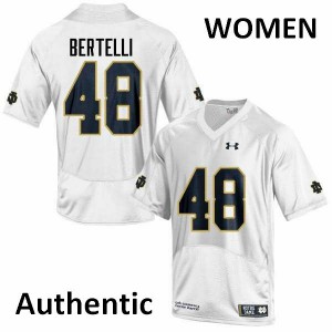 Women's Angelo Bertelli White Notre Dame #48 Authentic Alumni Jersey