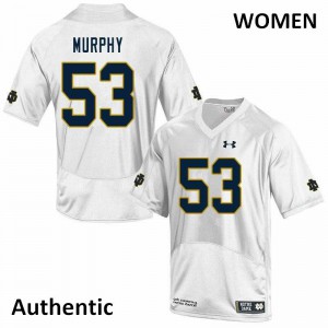 Women Quinn Murphy White University of Notre Dame #53 Authentic Player Jerseys