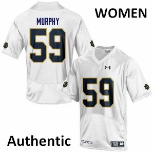 Womens Kier Murphy White Notre Dame #59 Authentic Stitched Jerseys