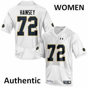 Womens Robert Hainsey White Irish #72 Authentic Alumni Jerseys
