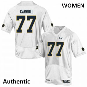 Women Quinn Carroll White University of Notre Dame #77 Authentic Official Jerseys