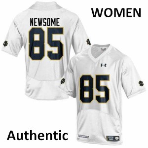 Women Tyler Newsome White University of Notre Dame #85 Authentic NCAA Jersey