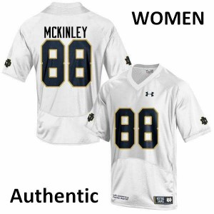 Women's Javon McKinley White Fighting Irish #88 Authentic University Jerseys