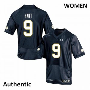 Women Cam Hart Navy Notre Dame Fighting Irish #9 Authentic Player Jerseys