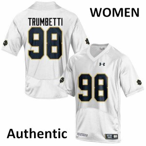 Women Andrew Trumbetti White Irish #98 Authentic Alumni Jerseys