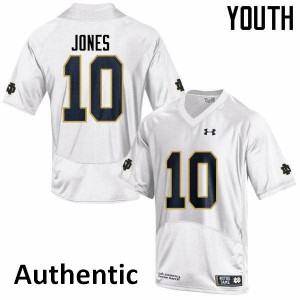 Youth Alize Jones White University of Notre Dame #10 Authentic NCAA Jerseys