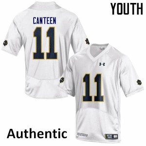 Youth Freddy Canteen White Notre Dame Fighting Irish #11 Authentic College Jersey