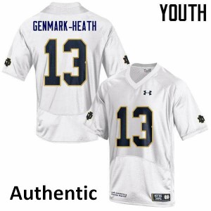 Youth Jordan Genmark-Heath White UND #13 Authentic College Jersey