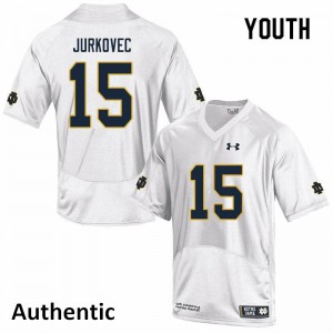Youth Phil Jurkovec White Notre Dame #15 Authentic College Jerseys