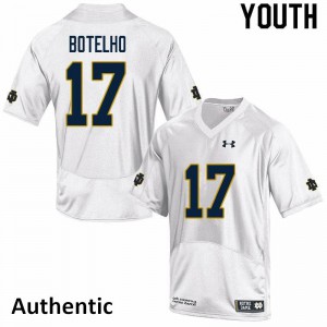 Youth Jordan Botelho White Notre Dame #17 Authentic Official Jerseys