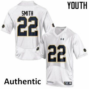 Youth Harrison Smith White UND #22 Authentic Official Jerseys
