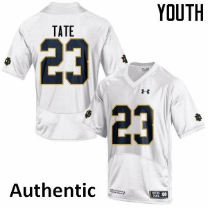 Youth Golden Tate White Notre Dame Fighting Irish #23 Authentic Official Jerseys
