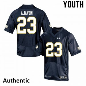 Youth Litchfield Ajavon Navy Notre Dame Fighting Irish #23 Authentic Embroidery Jersey