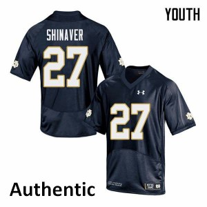 Youth Arion Shinaver Navy Fighting Irish #27 Authentic Player Jersey